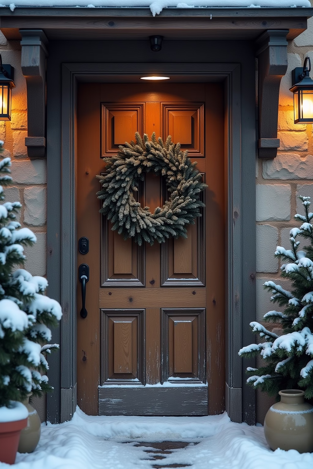 adventsdeko draussen eingang outline 3