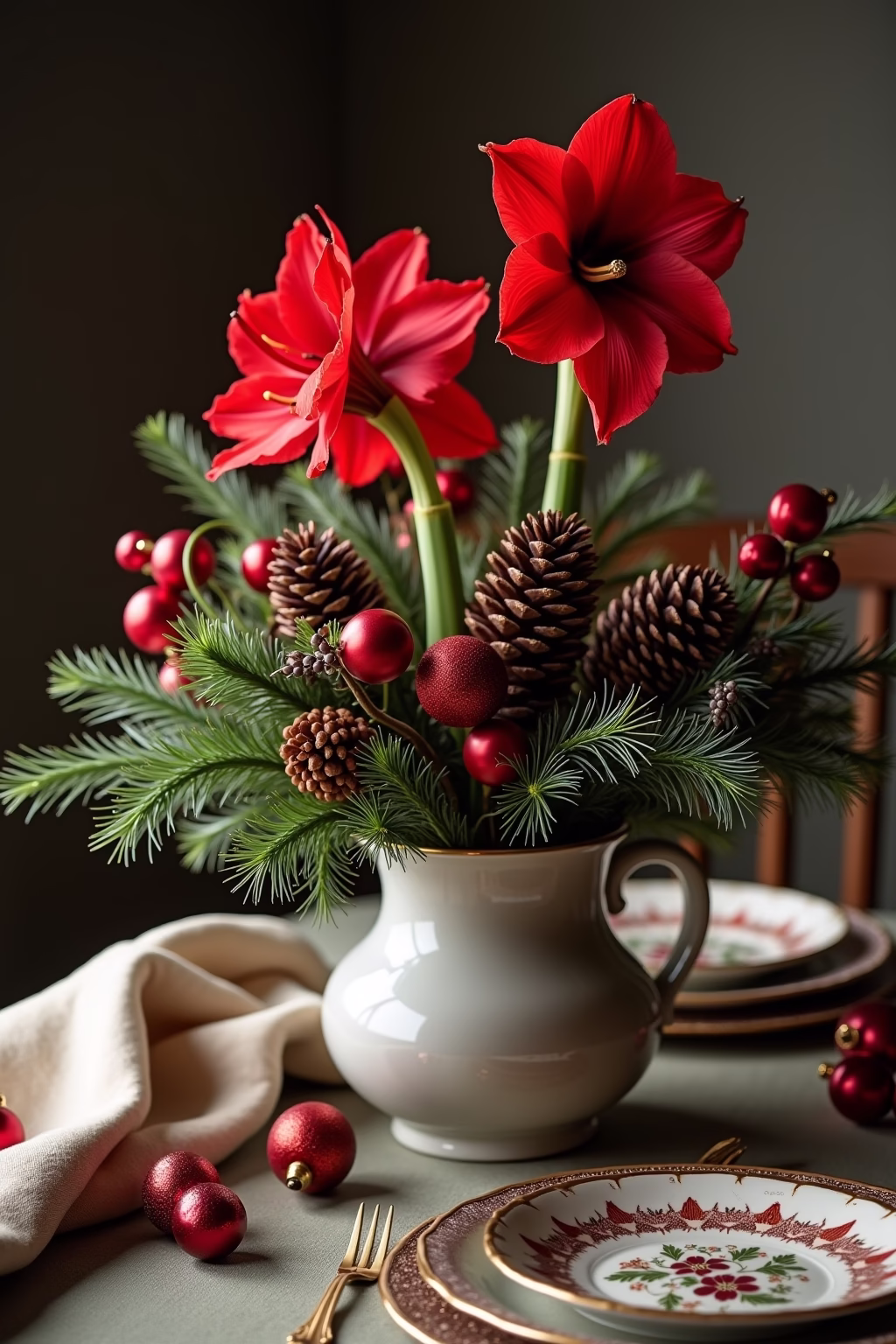 amarilis deko weihnachten outline 4