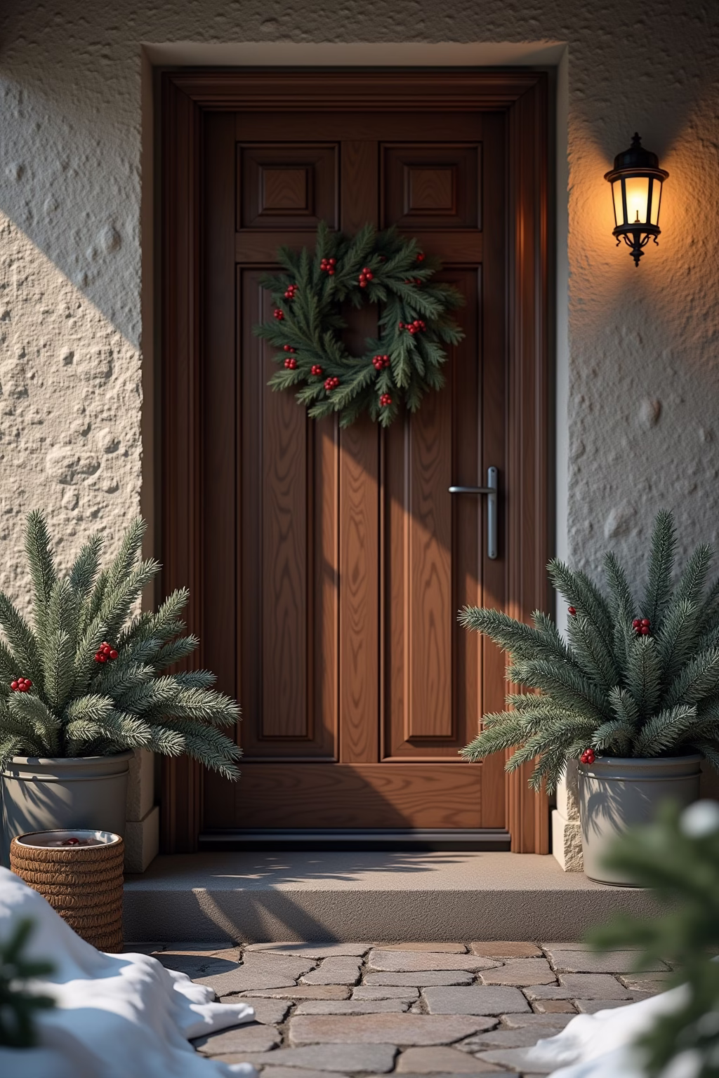 winter deko hauseingang outline 3