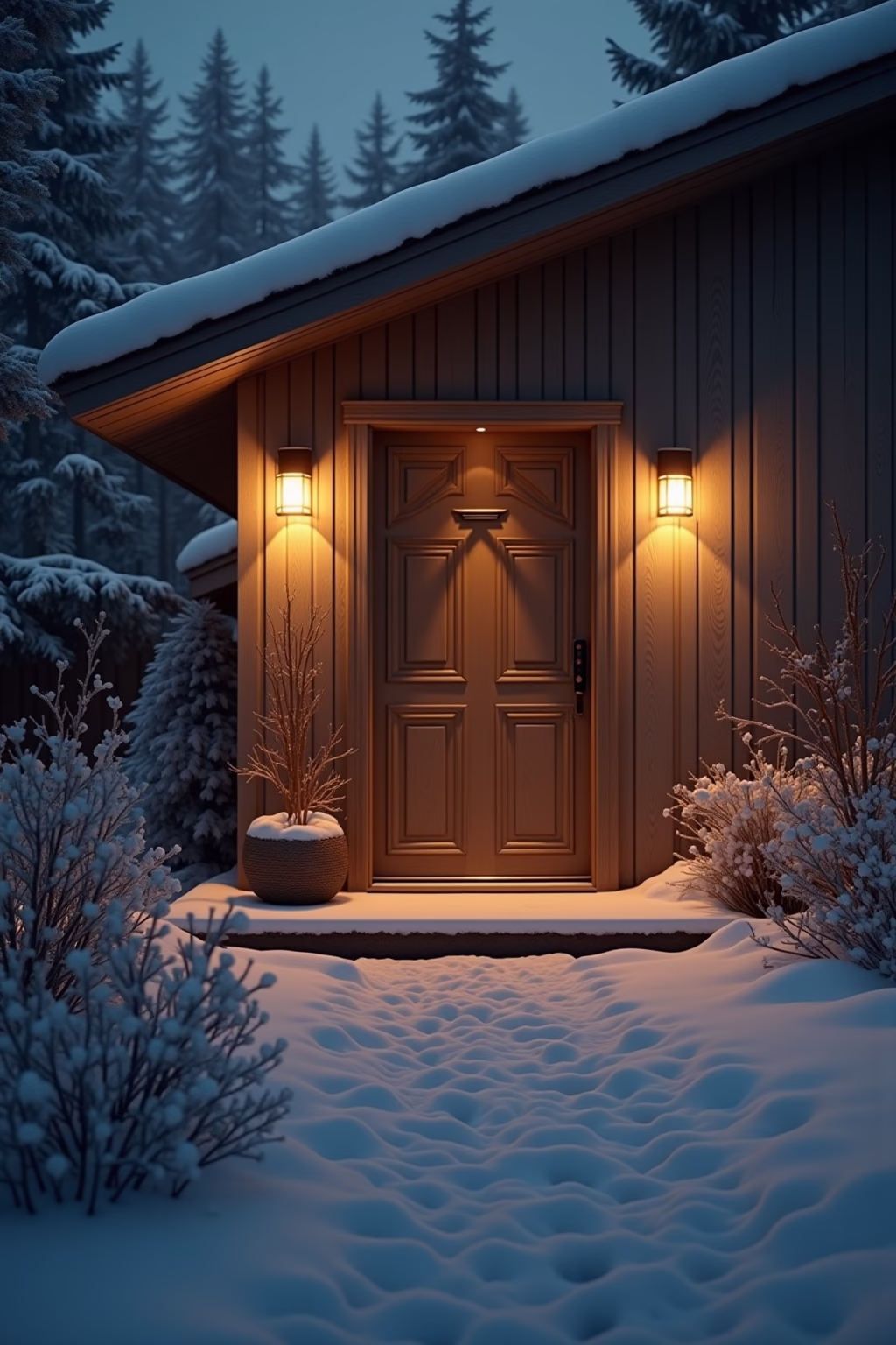 winter deko hauseingang outline 4