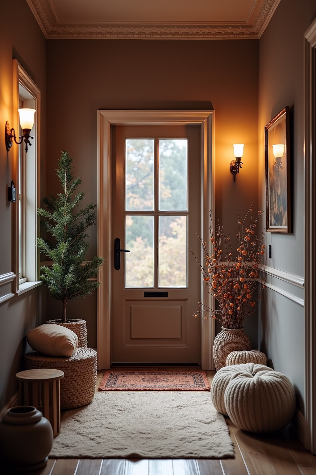 winter deko hauseingang outline 7